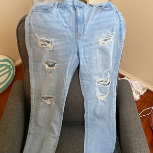 crop denim jeans